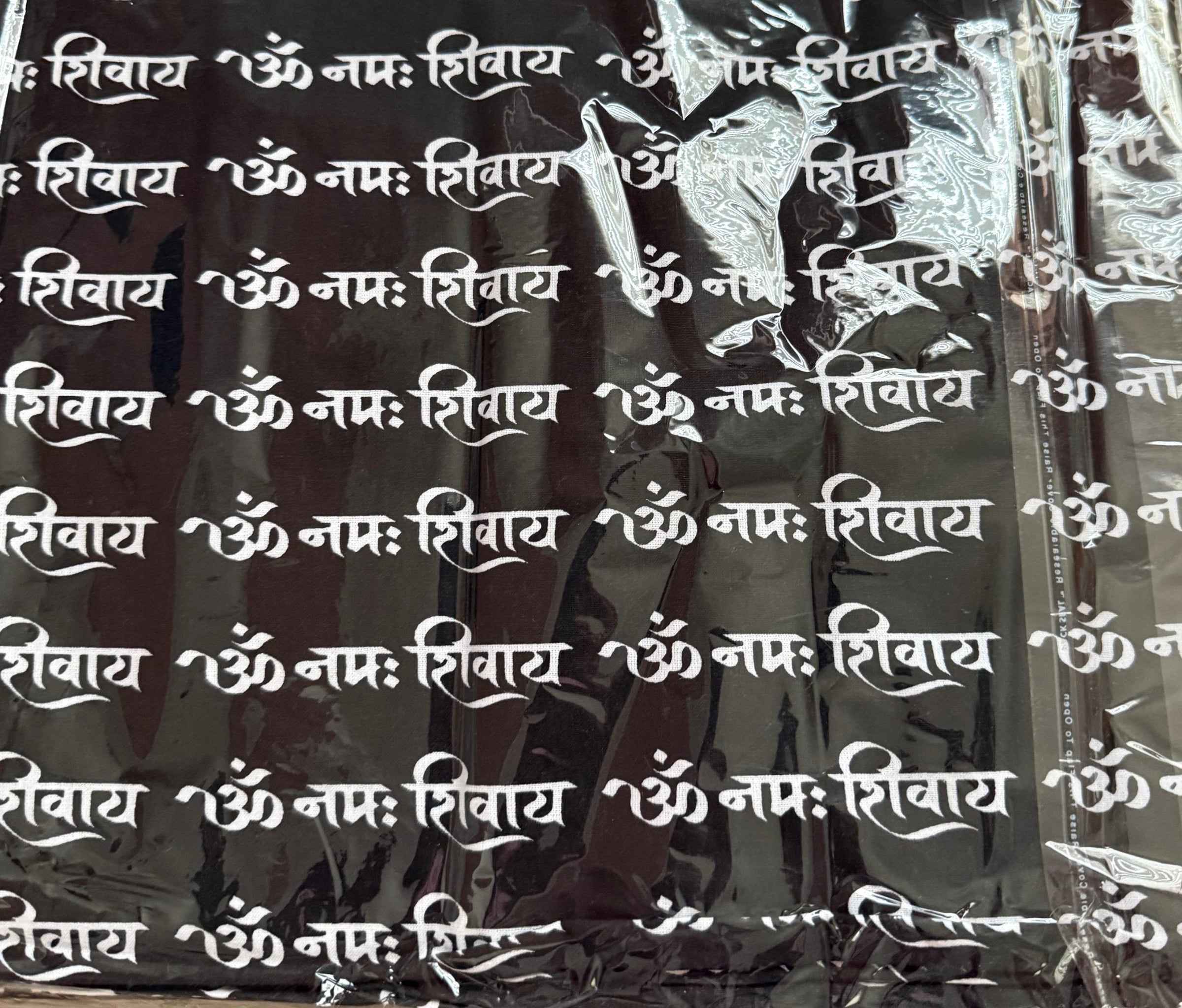 Black Om Namah Shivay Shawl | Shiv Yog Divine Shop USA